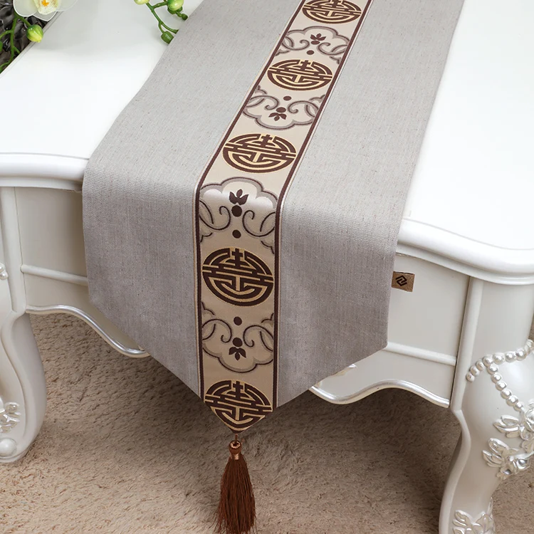 

Patchwork Lace Joyous Chinese Vintage Table Runner Cotton Linen Christmas Dining Table Mat Decorative Coffee Tea Table Cloth