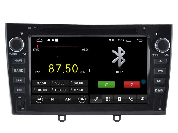 Best Navirider car dvd player multimedia car radio audio stereo android 8.1 gps for PEUGEOT 408 2010-2011 with canbus orange light 5