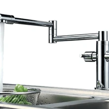 Двойной ручкой pull разборный кухонный водопроводный кран поворотный раковина смеситель горячей и холодной воды torneira BF033