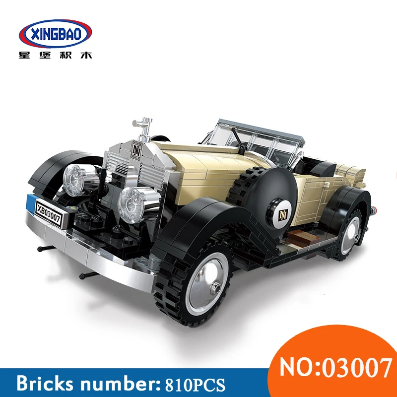 

XingBao 03007 810Pcs Creative MOC Technic Series The Rolls-Royce Noble Set Educational Building Blocks Bricks Toys For Children