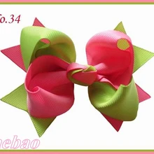 Новинка, 300 шт., костюм для девочки, бутик, 4," тон, листья, бант для волос, смешанный цвет, эксклюзивная заколка для волос