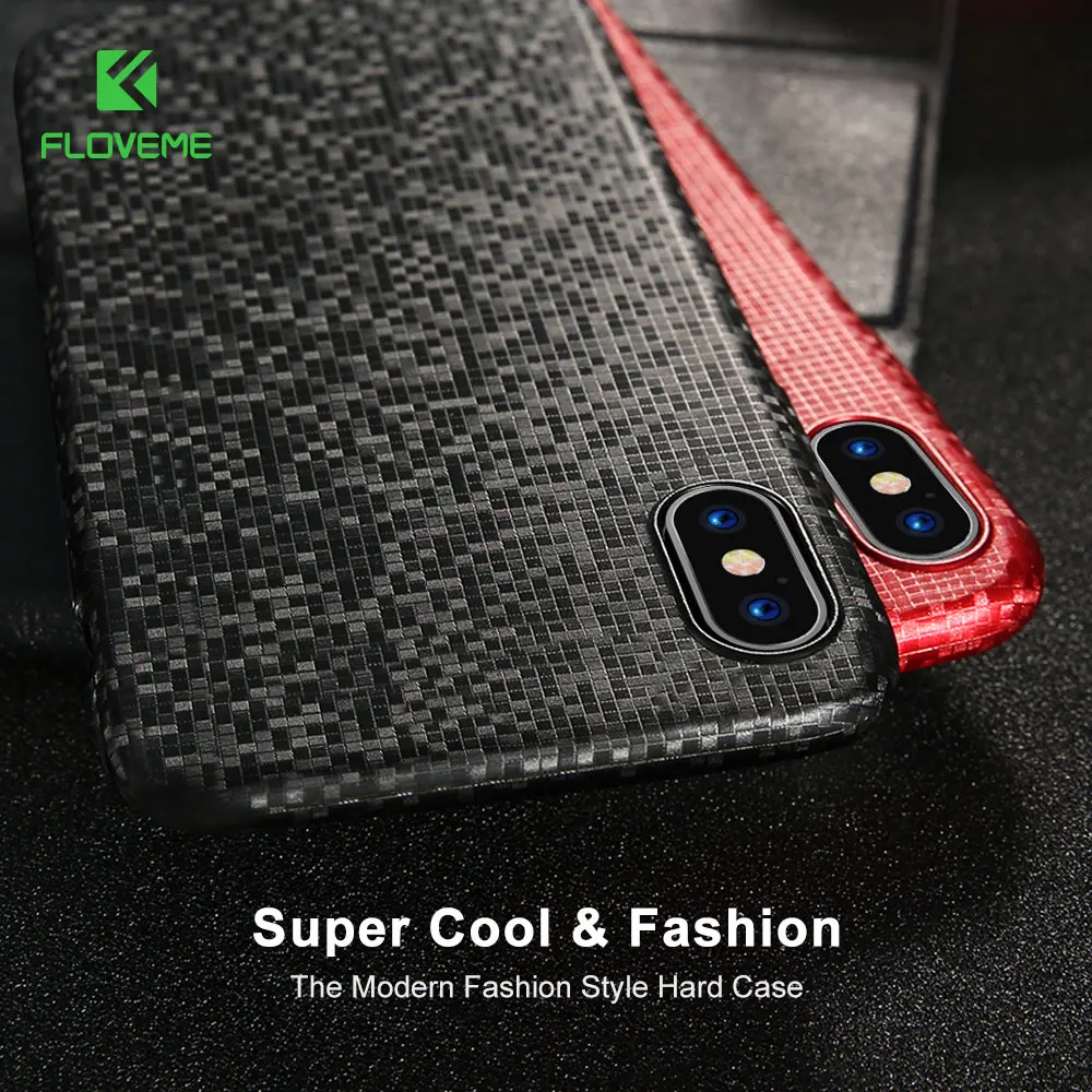 

FLOVEME Phone Case For iPhone 6 6S 7 8 Plus X 10 Cover Mosaic Ultra Thin Hard PC Cases For iPhone X 10 8 7 6 Shell Accessories