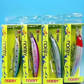 

NOEBY 2pcs/lot New Sinking minnow fishing lure 19g/110mm depth 0.5-1.8m 3D eyes fishing tackle High Quality Hard Baits