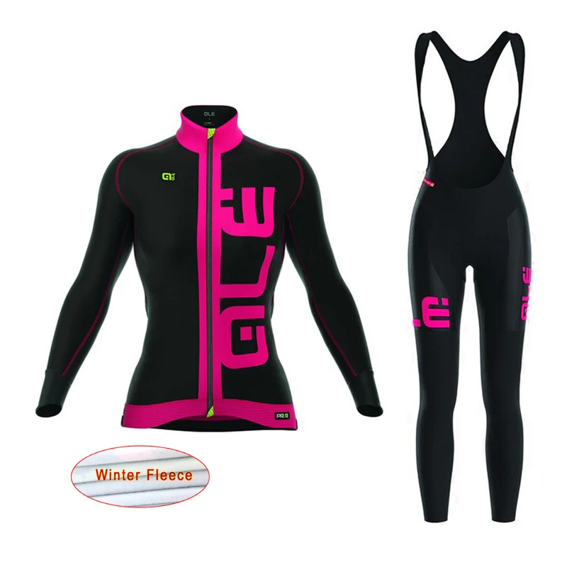 2018 ALE Women's Cycling Shirt Mtb Bike Apparel Winter Wool Bike Wear