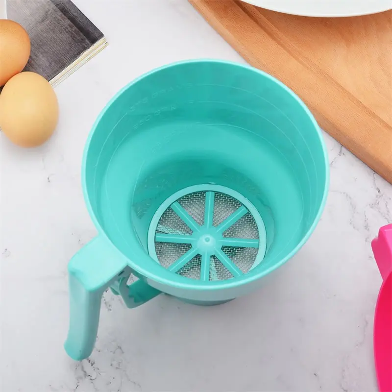 Funnel Shape Flour Sifter Fine Mesh Powder Sieve Icing Sugar Manual Cup Kitchen