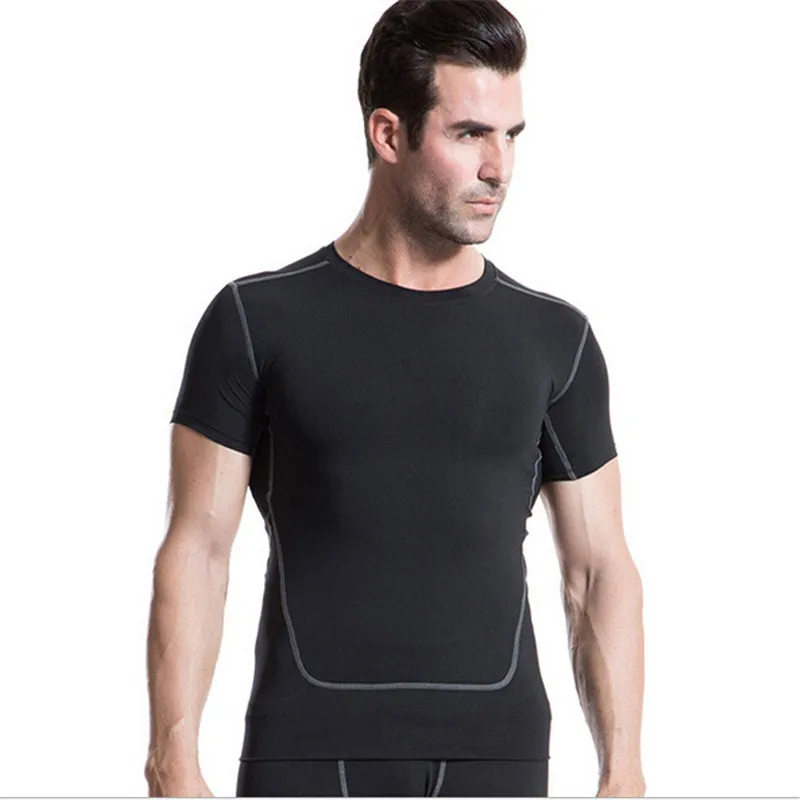 1023 Men Bodybuilding font b Fitness b font Compression Base Layers Under Tops Shirts Thermal