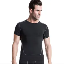 #1023 Men Bodybuilding Fitness Compression Base Layers Under Tops Shirts Thermal Tees Top Skins Shirt Vest Men S-2XL