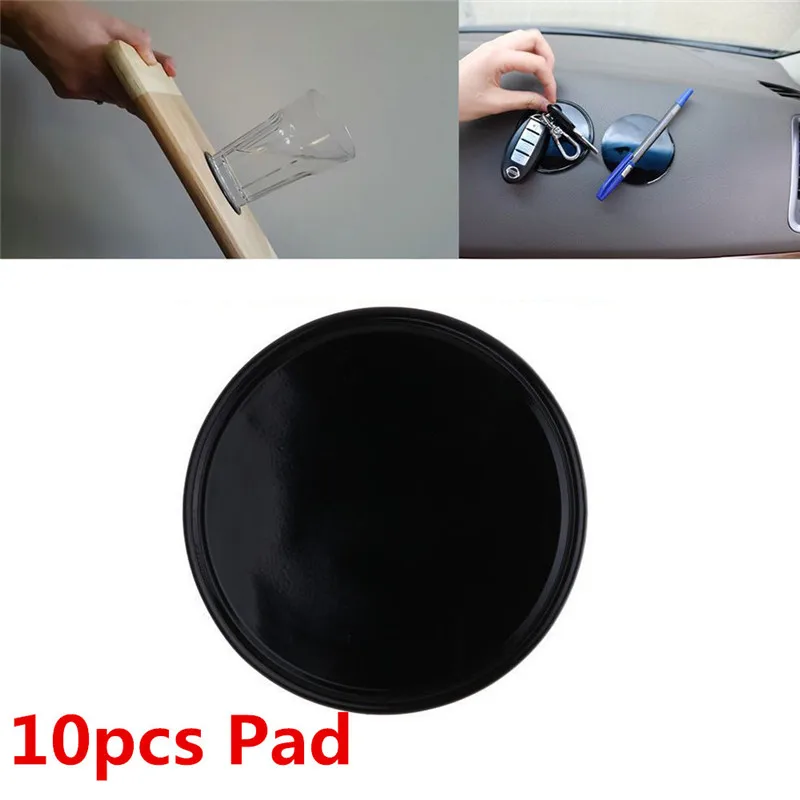 

kongyide Car Anti-Slip Mat 10Pcs Silica Gel Magic Sticky Pad Cellphone Anti Slip Non Slip Mat for Smartphone Black dropship ap18