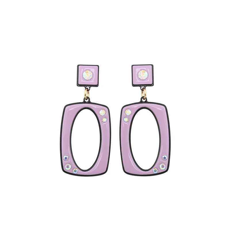 2018 New Fashion Summer Acetate Square Temperament Drop Earrings Elegant Crystal Opal Dangle For Women Girls Sweet Gift | Украшения и