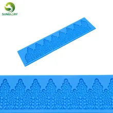 Листья Сахар кружевной силиконовый коврик печенье кекс Свадебные украшения кайма для мастики торт кружева формы для выпечки украшения торта инструменты