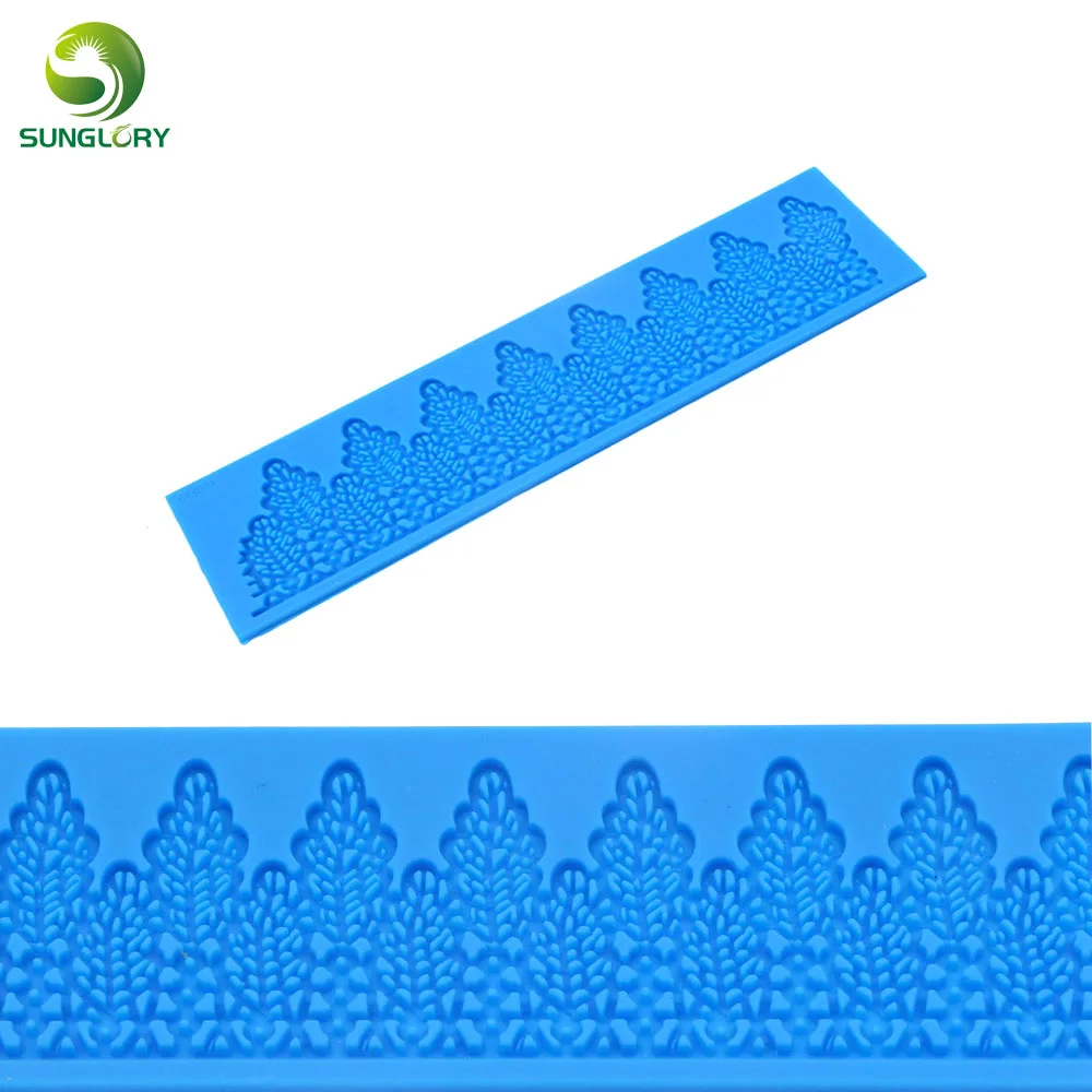 

Leaves Sugar Silicone Lace Mat Cookie Cupcake Wedding Decoration Border Fondant Cake Lace Molds For Baking Cake Decorating Tools