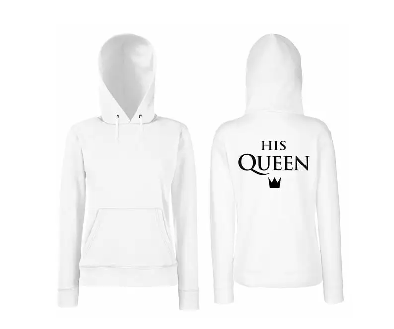 Sugarbaby King& queen/толстовки для пар; одинаковые толстовки для пары; модные толстовки с длинными рукавами для пары; одинаковые модные наряды - Цвет: His Queen
