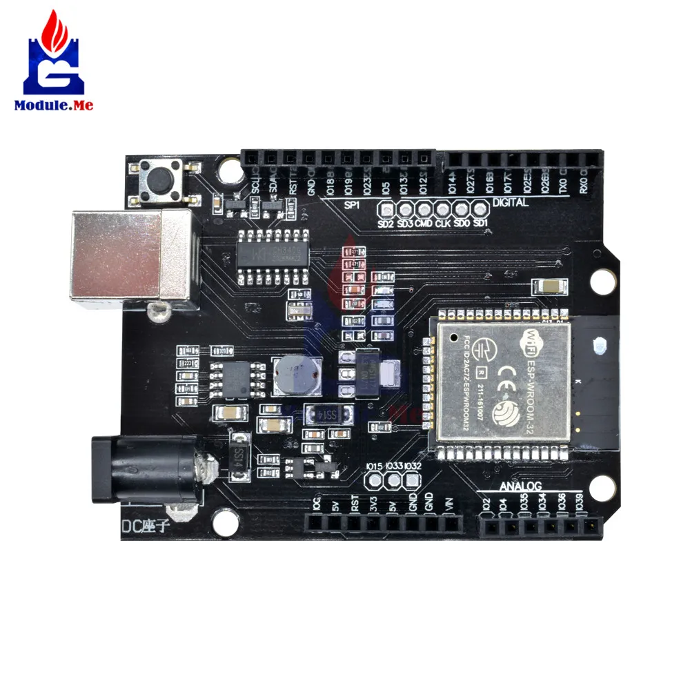 WeMos D1 R32 мини ESP32 WI-FI Беспроводной Bluetooth CH340 макетная плата для Arduino UNO R3 WeMos TTGO с Тип usb B DC5-12 V