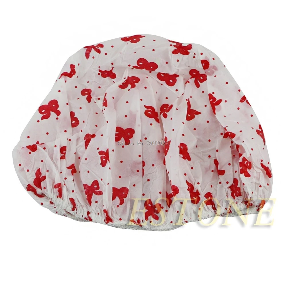 1 pc эластичный водостойкий пластиковый душ Купание Bouffant салон Hair cap Hat-B116