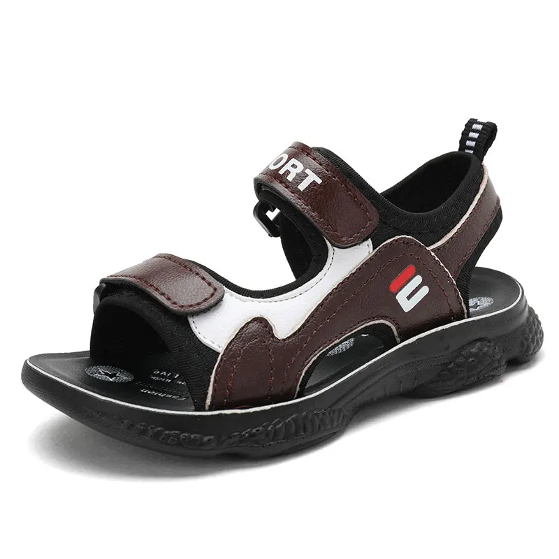 

kids Sandals boys,Children boy summer shoes 4-16 years child genuine leather sandals kids canvas rain breathable flats shoes