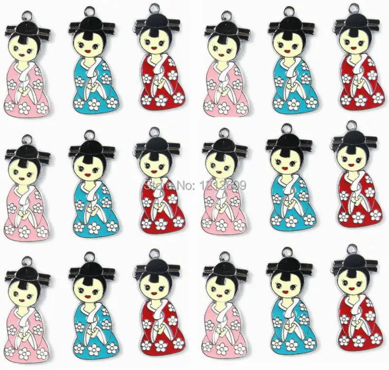 Wholesale 50pcs Japanese Girls Charms Pendants Jewelry Making DIY Party