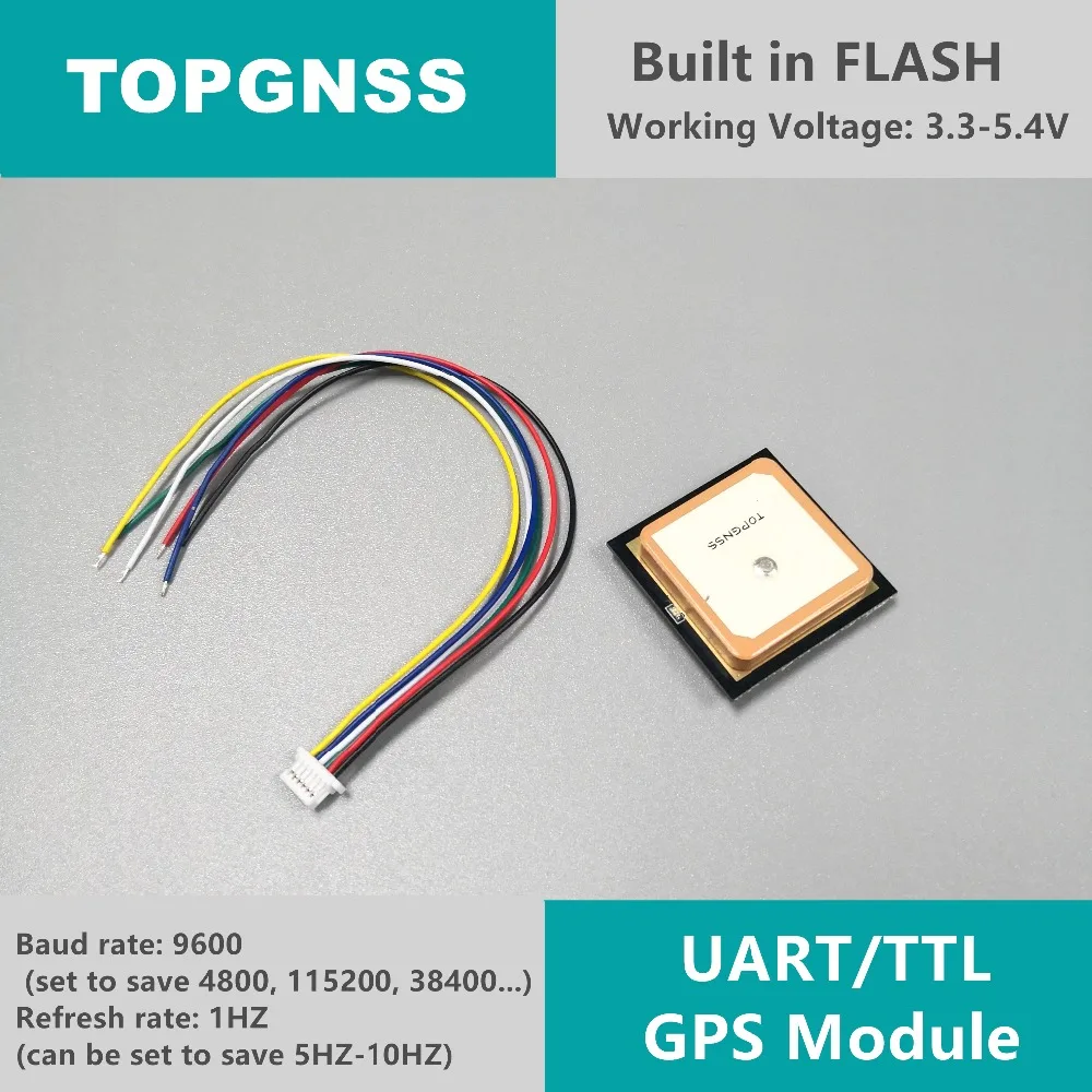 Модуль антенны 3 5 в TTL UAR GPS Modue GN 701 GNSS встроенная вспышка NMEA0183 TOPGNSS|Приемник и