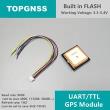 3.3-5 V TTL UAR GPS Modülü GN-701 GNSS Modülü Anten Alıcısı, dahili FLAŞ, NMEA0183 TOPGNSS
