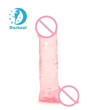 New Mini Realistic Dildos Sex Toys Hollow Jelly Nature Dildo Fake Penis Crystal Erotic Toys Sex Products for Female Couples Pink
