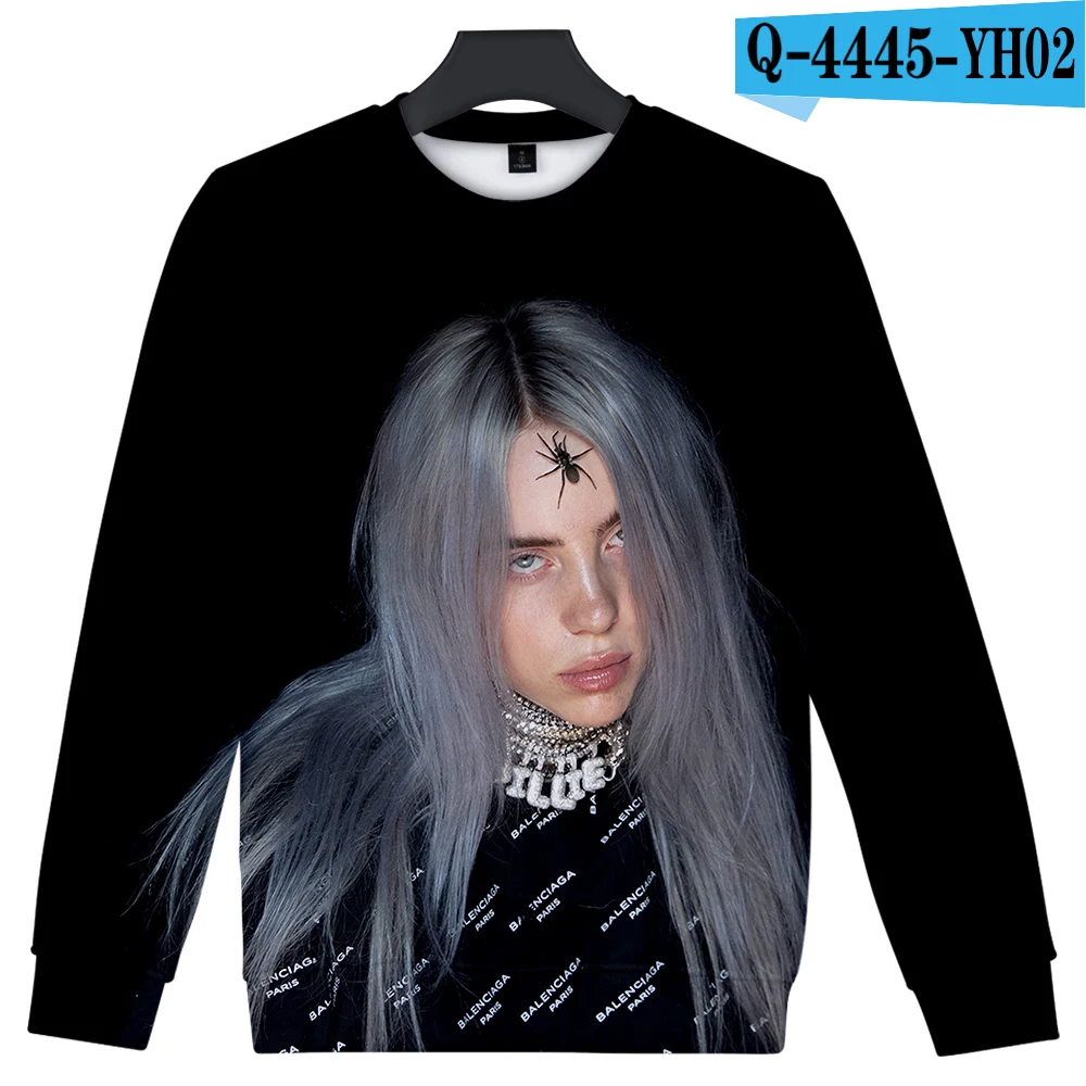 Frdun Tommee 3D Billie Eilish классная Женская/мужская повседневная одежда с принтом, горячая Распродажа, повседневные весенние k-pop толстовки, свитшоты размера плюс - Цвет: Оранжевый