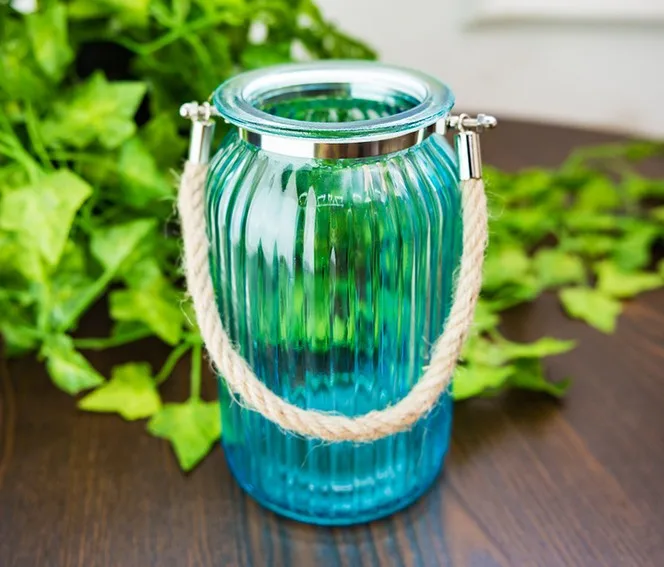 online 1 PC Vertical stripes enfeites de Decoração da Casa vaso de vidro vaso de vidro de cor retro Europeia vaso LD 107