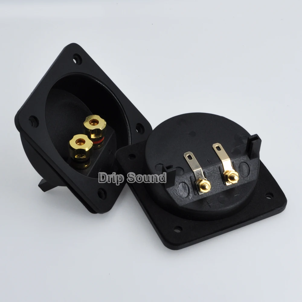 2pcs 2-Way Speaker Junction Box Copper Wiring Terminal Binding Post 80x80mm #9 | Электроника