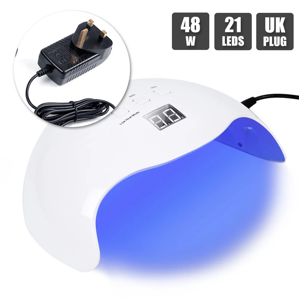 54 Вт Светодиодный светильник для ногтей, Сушилка для ногтей, УФ-Гель-лак, сушильный светильник для лака, 36 светодиодный s инфракрасный датчик, умные инструменты для маникюра LASUNX - Цвет: SunX9Plus UK