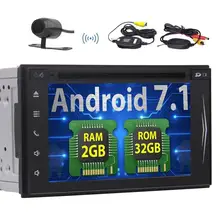 2din Car DVD Player Android 7.1 GPS Stereo Automotive Multimedia Bluetooth Radio Support USB SD WIFI 4G/3G touchscreen +Camera