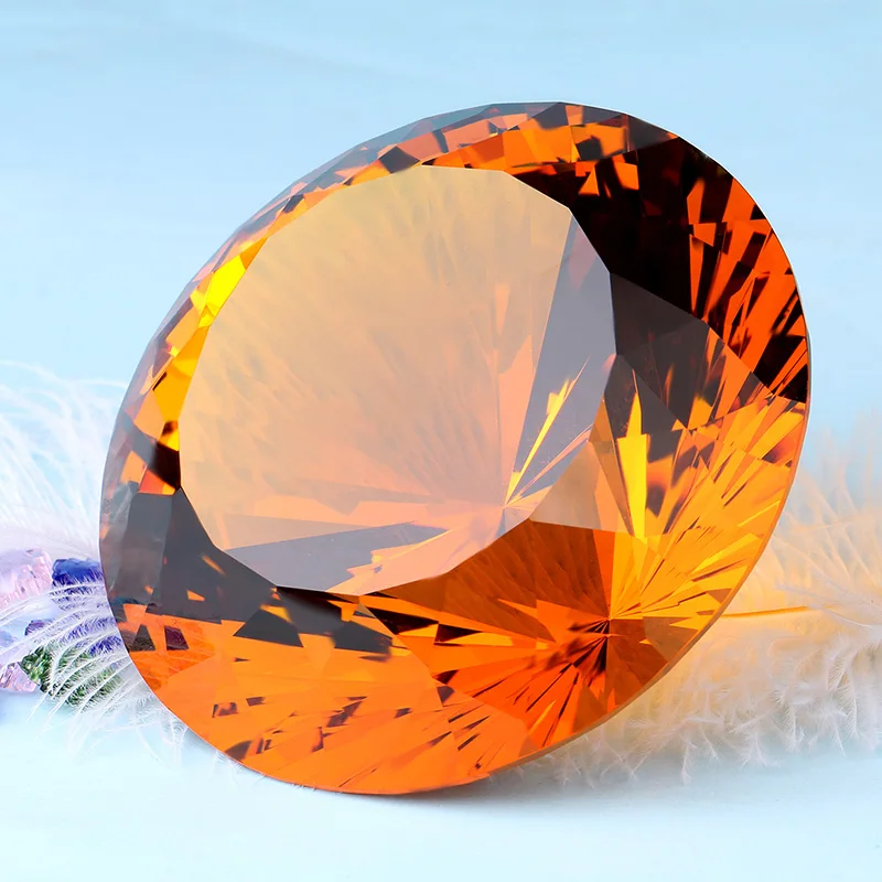 

Large Size 100mm Crystal Diamond Paperweight Best Souvenir Gift Feng Shui For Home Decoration