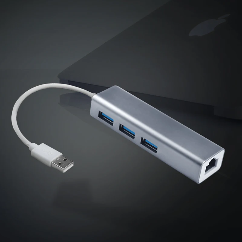 

OFCCOM USB Ethernet USB Hub to RJ45 Lan Network Card 10/100Mbps Ethernet Adapter for Mac iOS Laptop PC Windows USB 3.0 Hub