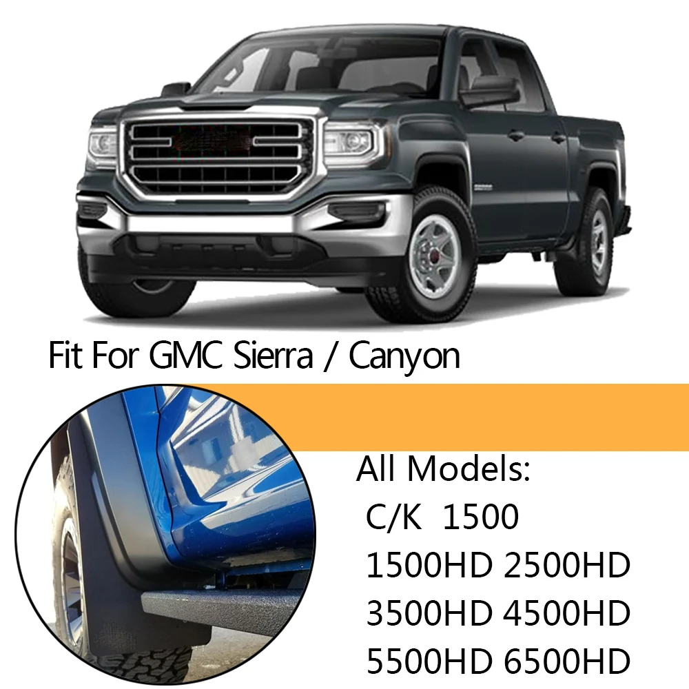 Брызговики 4 шт. брызговики крыло брызговиков для GMC C/K Sierra canion 1500 2500 1500HD 2500HD HD C3