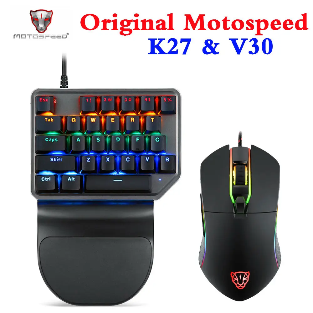 Оригинальная механическая клавиатура Motospeed K27 с 27 клавишами игровая одной рукой