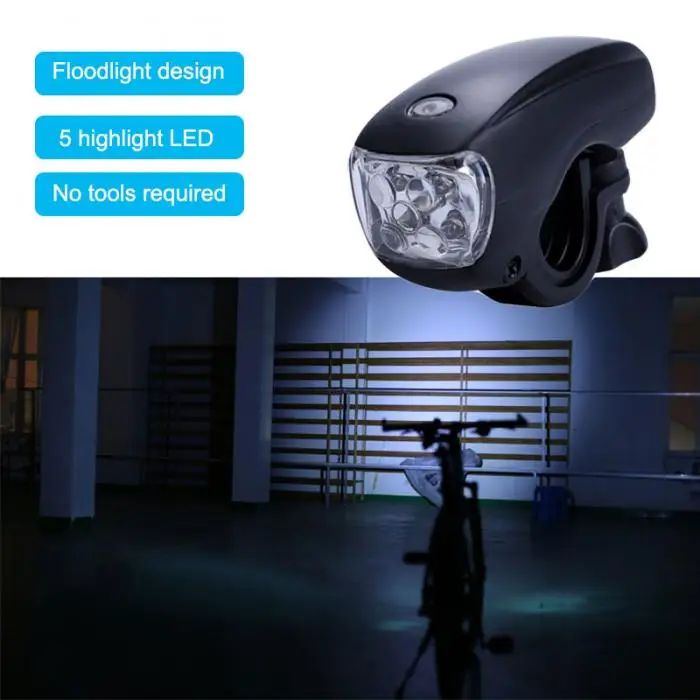 Высокий 5 светодиодный велосипедный велосипед супер яркий свет передняя головка 3 режима лампы Водонепроницаемый Предупреждение фонарик