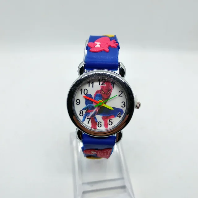 Flash Light Luminous Hero Spiderman Children Watch Good Quality kids watches for boys girls Baby Gift student clock wristwatches - Цвет: blue