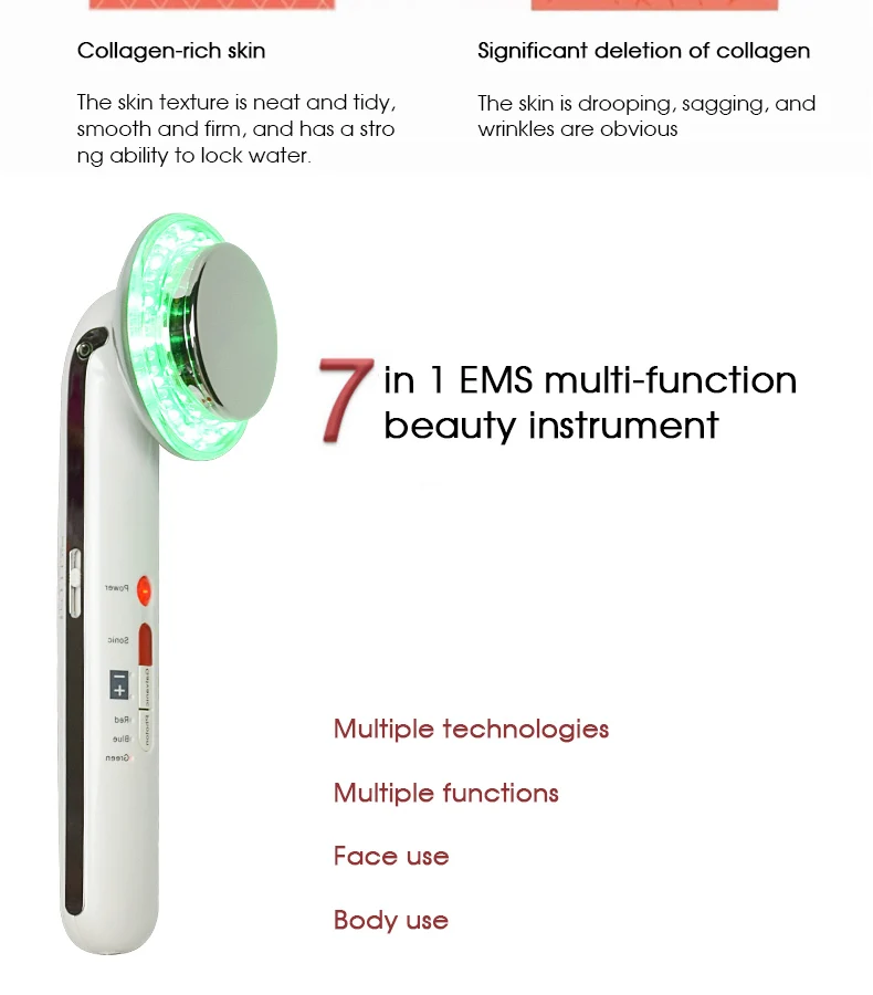 7in1 Ultrasoinc EMS Cavitation Machine Slimming Massager Anti Cellulite Beauty Photon LED Ultrasound Therapy Weight Loss Body