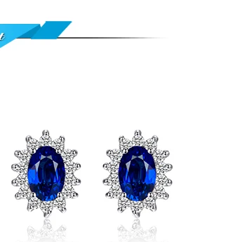 JewelryPalace Принцесса Диана Уильям Кейт Миддлтон 3.2ct создан синий сапфир обручение 925 пробы Серебряное кольцо