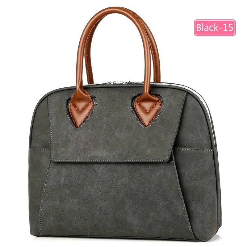 Женский портфель, сумки 1" 14" 1", PU, водонепроницаемый, дизайнерская, для девушек, для ноутбука, сумка для ноутбука, женская сумка-мессенджер для женщин, Bolsa Feminina - Цвет: Black-15