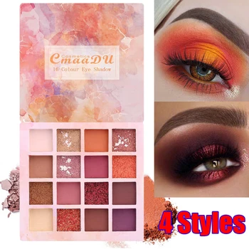 

16Colors Glitter Eyeshadow Palette Professional Brand Makeup Cosmetics Metallic Matte Eye Shadow Kit Eye Sequins Makeup Powder