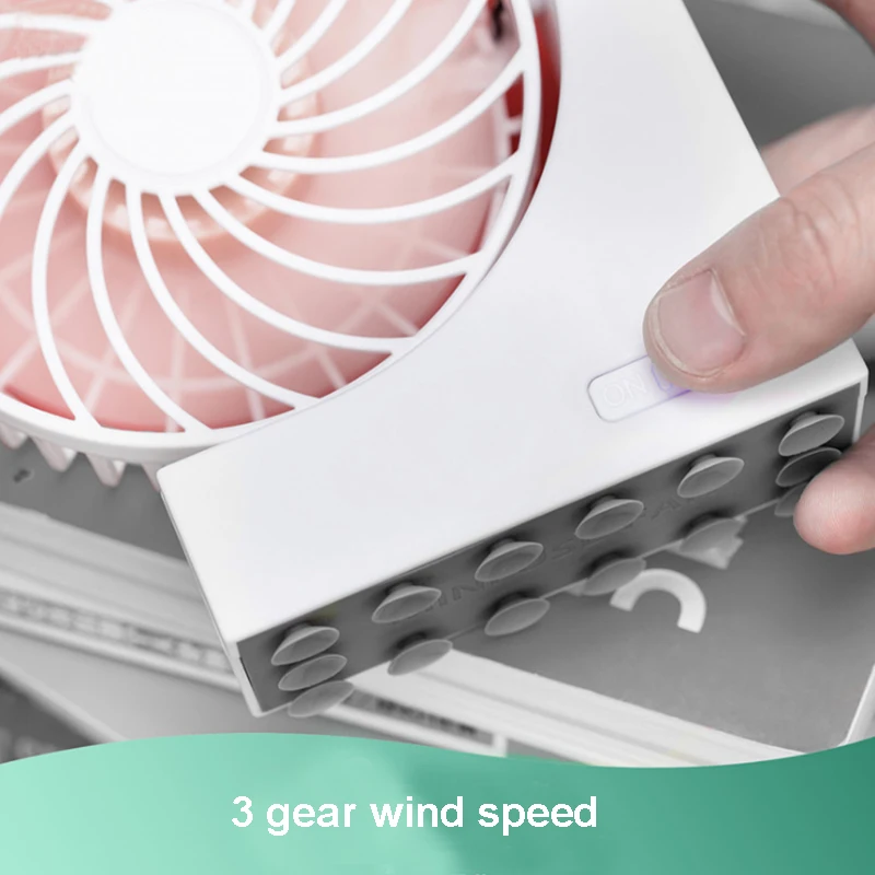 Portátil mini lechón USB ventilador recargable ventilador con Vane ABS eléctrico litio pedestal ventilador derecho cuchillas