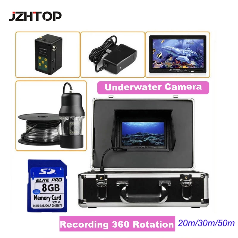 50M Cable Boat Underwater Fishing Video Camera 360 Degree Rotation