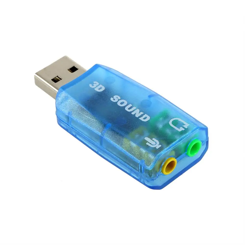 1 шт. 3D Аудио карта USB 1,1 для микрофона/динамика адаптер объемный звук 7,1 CH для ноутбука ноутбук высокое качество