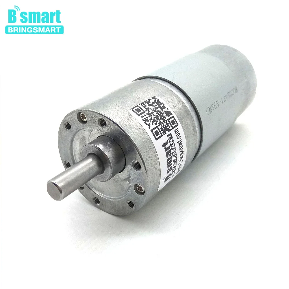 Bringsmart 37GB555 мотор-редуктор DC 12 V-24 V Реверсивный 9-535RPM 15W мотор электрический для электронного оборудования