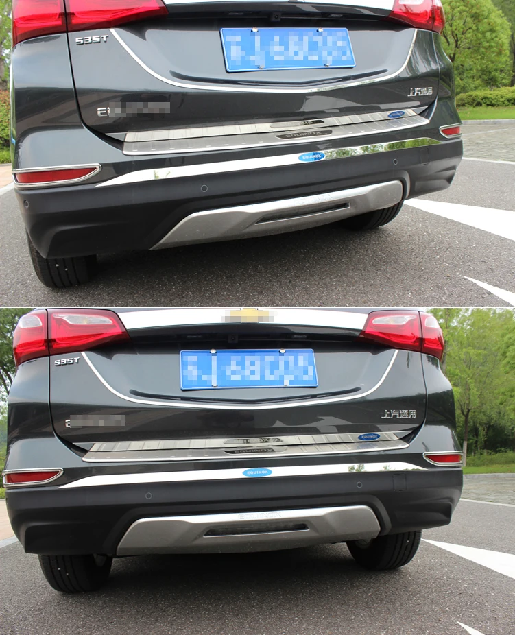 Для Chevrolet Equinox нержавеющая сталь Задний бампер отделка полосы литья крышка 1 шт. Автомобиль Стайлинг