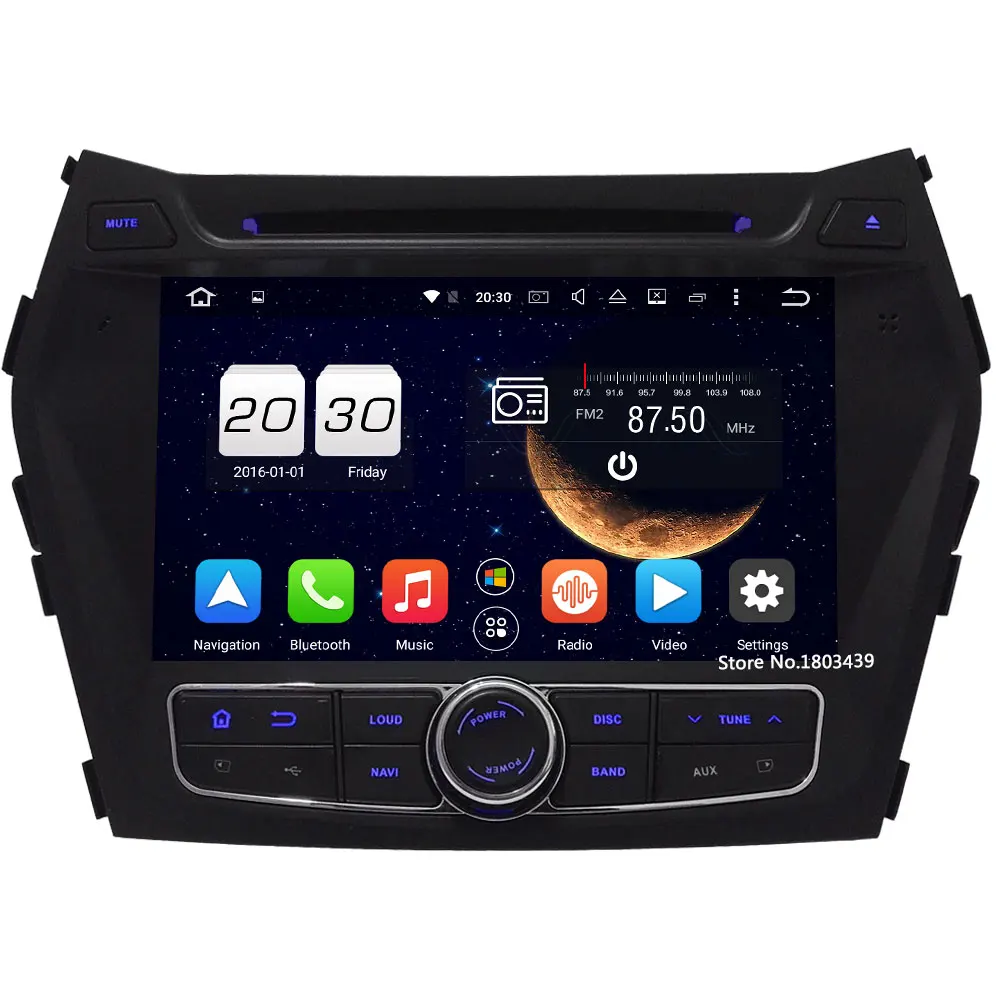 

8" 4GB RAM 32GB ROM Octa Core Android 6.0 DAB RDS 3G/4G WIFI Car DVD Player Radio Stereo GPS For Hyundai IX45 Santa FE 2013-2016
