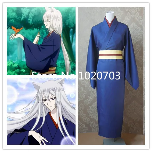 Новый костюм для косплея Kamisama Kiss love Hajimemashita Tomoe голубое кимоно |