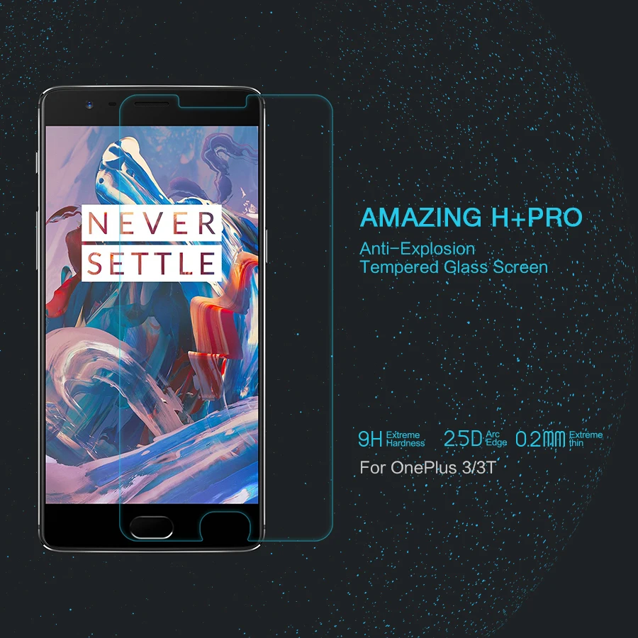 

Nillkin Tempered Glass Film for OnePlus 3/3T A3000 Amazing H+Pro H Nano Anti-Explosion 9H hard Protective Screen Protector