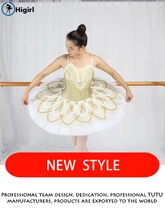 New style gold adult kids Ballet Dance Tutu Higirl Girls Ballet Dancing Dress team performance ballet dress leotard