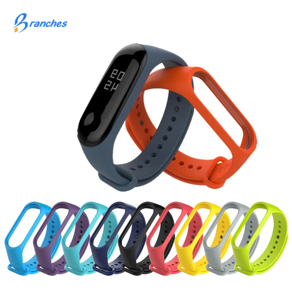 Цветной браслет для xiaomi mi band 4 3 силиконовый сменный ремешок Mi Band Miband ремешки