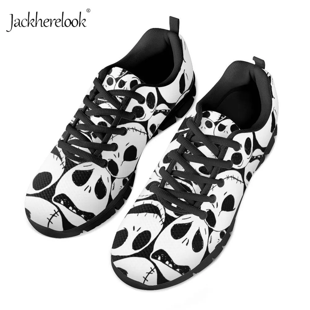Jackherelook/женские кроссовки в стиле «Кошмар перед Рождеством»; Повседневная дышащая обувь для прогулок; сезон весна-лето
