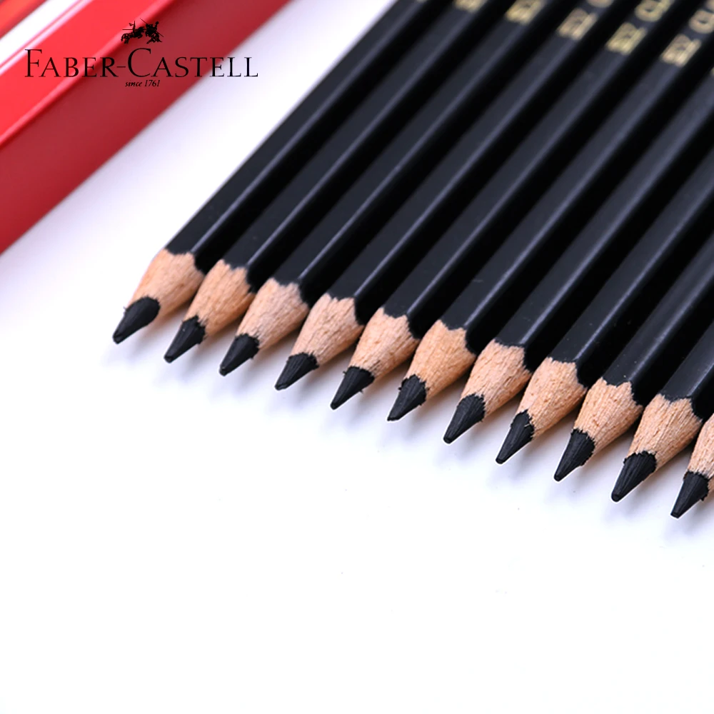 5 Set 12 pz Faber Castell Matite Colorate Bambini Professionali Matite Da Disegno Nero Giallo Blu Rosso lapis de colores in 5 Set 12 pz Faber Castell Matite